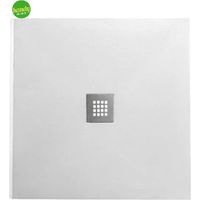 Piatto doccia Barbottina in eco-stone 80x80 cm h 2,8 Bianco