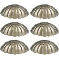 6 PCS Shell Knobs Nautical Door Knobs Retro Cabinet Drawer Chest Drawer Knobs Sea Dresser Knobs Kitchen Furniture Cabinet Cupboard Knobs