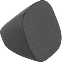 Pamar Knopf Maron, Möbelgriff Türknauf Schrankknopf, langlebig Zinkdruckguss schwarz matt, ø 22 mm, Tiefe 18 mm, ohne Schraube