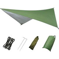 Camping Bâche Anti-Pluie Rain Tarp Imperméable Tarp Rain Fly Toile De Tente Avec Sac De Rangement Pour Extérieur Camping Randonnée,Vert 230x210cm