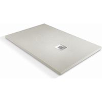 O'Design Solidstone begehbare Duschwanne – 140 x 80 – Zement – Alicante