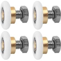 YMYNY Sliding door roller, 4 pieces shower rollers, shower runners, roller roller for shower door, sliding rollers, door replacement wheel (20 mm)