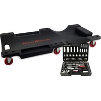 Chariot de visite Kraft Müller, vidange véhicule Set pour Mécanicien, Coffret 108 pcs Clé à Cliquet Douille Acier Vanadium