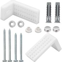 Kit Fixation WC au Sol,Vis Fixation WC, Fixation sur Pied Toilet, Kit de Fixation pour Cuvette de WC y Compris Bouchon d'Extension, Support de Montagepour Fixation/Pièces de Rechange(Vis 80mm)