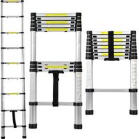 Varan Motors - DLT208B ALUMINIUM ANLEGE TELESKOPLEITER TELESKOP LEITER 2,6M 9 SPROSSEN