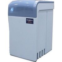 Kompakter hydraulischer Enthärter, 15 Liter Fassungsvermögen, maximale Kapazität für 6 Personen oder 2 Badezimmer, Maße 60 x 35