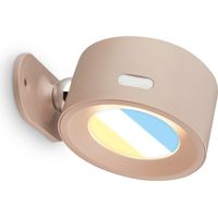 Briloner TARI Lampada parete senza fili, batteria ricaricabile, dimmerabile, touch, rimovibile magneticamente, beige, 9 x 7,5 x 4 cm