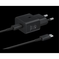 Chargeur rapide Samsung, USB-C, 25 W, avec câble de données - Noir