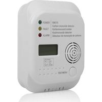 Carbon Monoxide Detector, Battery Powered, Gas Detector with Display and Temperature Indicator