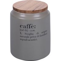 Villa d'Este Home Tivoli 5903141 Victionary Barattolo Caffe' in Gres Coperchio Bambu' Guarnizione Silicone 800 ml colore Grigio