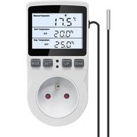 Regulateur Température Numérique,Prise Thermostat Chauffage Refroidissement Regulateur De Temperature LCD,200v-250v pour Régulateur Température Ferme