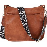 Sac bandoulière femme à bandoulière style guitare léopard