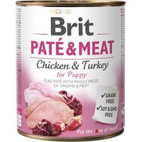 Cibo per cuccioli Brit Paté & Meat Chicken 800G