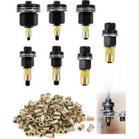 217-teiliges Set mit Handnietkopfmuttern, passend für M3, M4, M5, M6, M8, M10 und M12 Handnietkopf-Sets, pneumatische Stahlnietmuttern, Adapter für manuelle Nietmaschinen