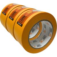 Zulu Precision Outdoor/Indoor Yellow Painters Masking Tape - 50mm x 50m (2-6 months), 3 Pack