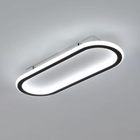 COMELY Modern LED Ceiling Light 33W 3712LM - Black Design, 6500K Cool White Light, Ideal for Kitchen, Hallway, Balcony, Study Room and Living Room - Dimensions 41 5cm