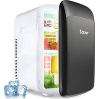COSTWAY 15L Mini Kühlschrank 2 in 1 Kühl- und Heizfunktion, Kühler Waermer 5℃50℃, Tragbarer Kühltruhe Getraenkekühler fürs Auto, Haushalt Schwarz Energieklasse A++