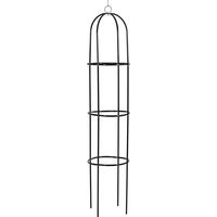 Rankhilfe Rank-Obelisk Garten Schlank Grün Metall 4 Erdspieße H 191 cm