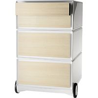 Buck rodante easyBox® 2 cajones 2 cajones planos blanco /