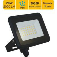Projecteur LED 20W/IP65/IK10/1800lm/3000K connexion direct - sans câble - garantie 5 ans