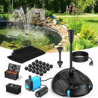 POPOSOAP Kit filtre bassin 40W avec clarificateur UV, fontaine & pompe 2500 L/h pour bassin de jardin