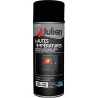 Peinture aérosol Hautes Températures (jusqu'à 600°C) - Mat Noir - 400 ml - Julien