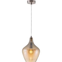 Globo - lámpara colgante - PASO - ámbar - vidrio - Ø 22cm - E14 -