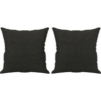 vidaXL Coussins décoratifs lot de 2 Noir 40x40 cm Tissu