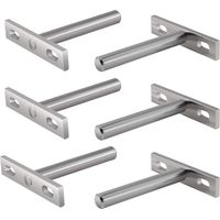 6 Pièces Supports en Métal pour Étagère Flottante,3 Pouces Fixations Cachées Support Plateau Flottant Caché Support pour Support Mural