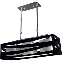 Cepheus plafonnier 3xe27 l.64xw.22xh.22xd.reg.cm acrylique noir