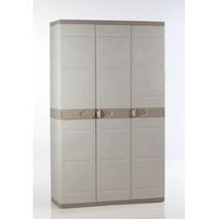 Plastiken Titanium Schrank Beige Taupe 3 Türen