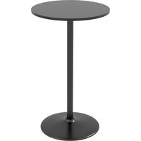 Tavolo Bar e Tavolo da Cucina Alto Rotondo, Ø60x102 cm, Nero