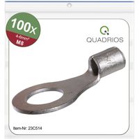 Quadrios 23C514 Ringkabelschuh Querschnitt (max.)=6 mm² Loch-Ø=8.5 mm Unisoliert 100 St.