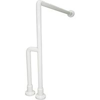 Barra sostegno maniglione a parete doccia disabili inox bianco nofer 15203.W