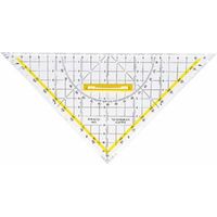 Geometriedreieck 25cm mit farbig hinterlegten Winkelgraden mit Griff Plexiglas® glasklar