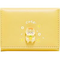 Fabricant Rabbit PrintingShort Fruit Button Cute Clip Girl Wallet Purse Bag Slim Small Wallets for Men, jaune, Taille unique