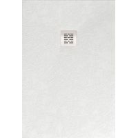 Plato de ducha resina SIERRA blanco 70x90 cm rejilla acero inox.