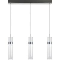 Suspension LED CCT 6W 60 cm chromé tubes transparents