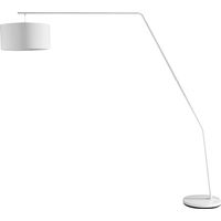 Stehlampe bogenförmig aus weißem Metall h175 cm Norman