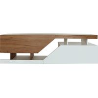 Mobile TV "Ceelias" - 160 x 35 x 46 cm - Bianco/Marrone scuro