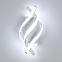Wandleuchte Innenbereich 22W LED Wandlampe im Spiral-Design Lampenschirm aus Aluminium für Wohnzimmer Flur Eingangsbereich Weiß Kaltes Licht