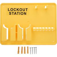 serrure de porte-Station de Sécurité pour LOTO (Lockout-Tagout) - Fixation Murale, Anti-Déformation PC 385x290mm avec Vis et Cheville