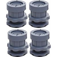 Set di 4 piedini per lavatrice antiscivolo e regolabili in altezza - Grigio