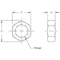 Contre ecrou Metrique 12x175 Pas Gauche - 1 nombre