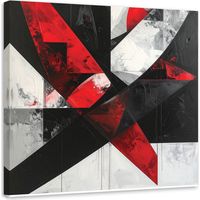 Wandbild Geometrische Modern Abstrakt Rot 30x30 cm