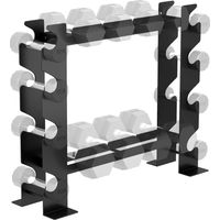 Soporte para Mancuernas de 4 Niveles Estante de Pesas de Acero Resistente para Gimnasio Casa Carga 200 kg 70x21x55 cm