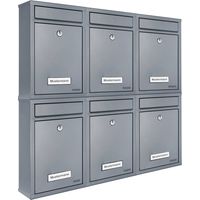 MONZANA® Lockable Post Boxes Wall Mounted Waterproof Letter Boxes, 2 Keys Silver