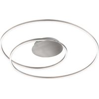 Plafonnier salon plafonnier LED nickel télécommande dimmable
