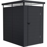 Hoggar – Abri de jardin résine 2,47m² – Dimensions 173x143x204cm – Porte charnière – Tragaluz 360° pour lumière naturelle – Résistant aux UV et à l'eau