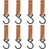 Crochets en cuir en forme de S, crochets en cuir, crochets en S, crochets pour vêtements, crochets de camping